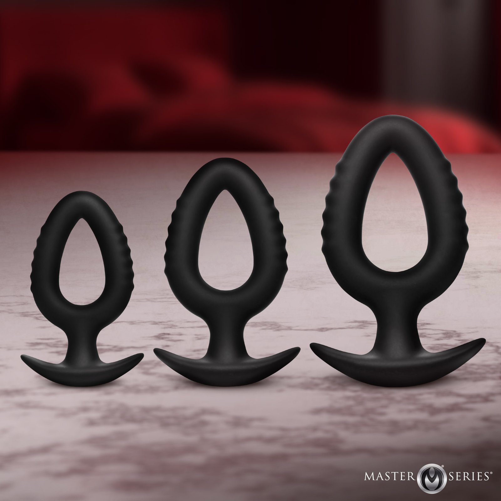 AH770_STD_MAIN-V2 AH770 Pop Plugs 3 Piece Hollow Silicone Anal Trainer Set