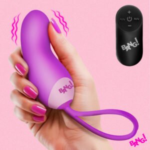 AH807-Purple Silicone Mini Vibe w/ Remote - Purple