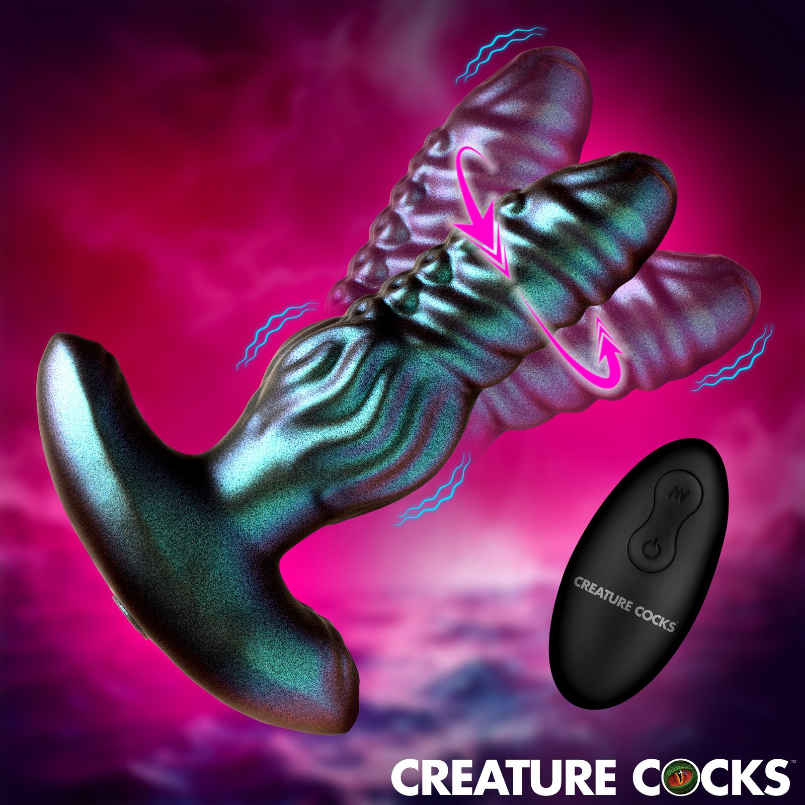 AH825_STD-MAIN AH825 Octo-Squirm Vibrating & Squirming Silicone Anal Plug