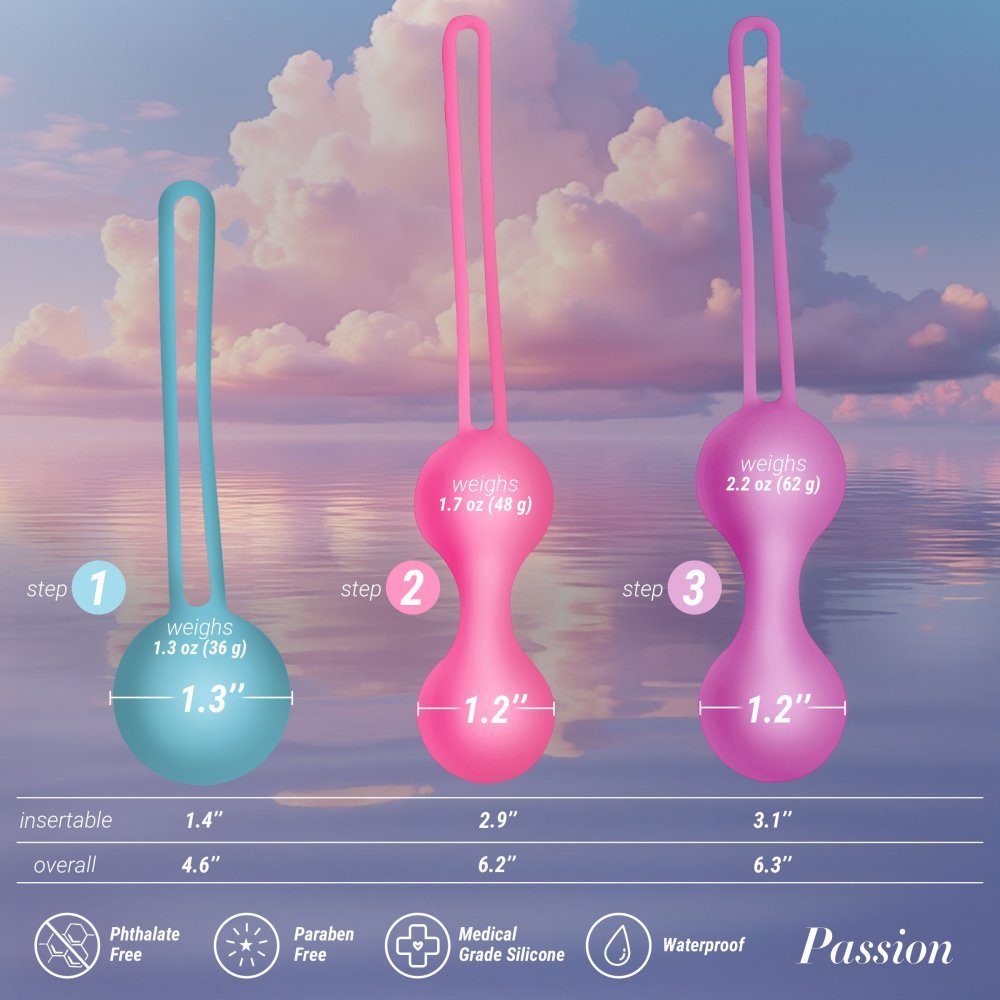 ah842 silicone weighted kegel ball set ah842 silicone weighted kegel ball set
