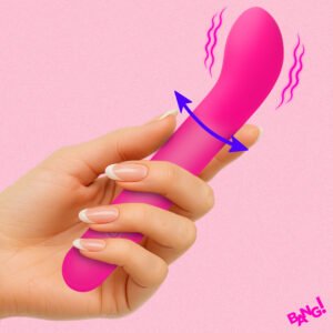 AH875-Pink G-Spot Flexible Silicone Vibrator - PInk