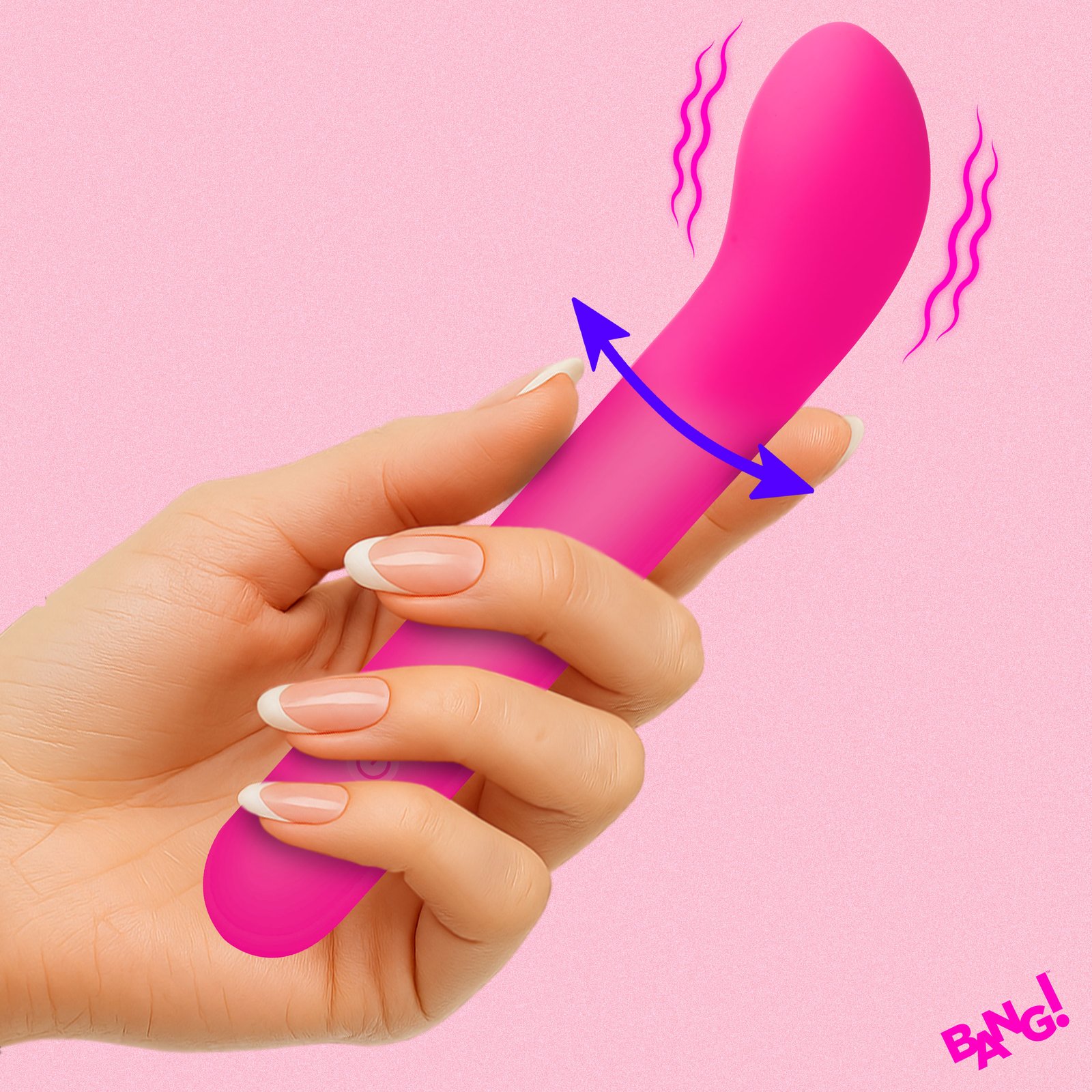 AH875-Pink_STD-MAIN AH875-Pink G-Spot Flexible Silicone Vibrator - PInk