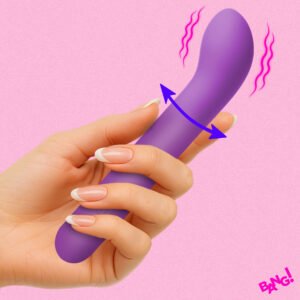 AH875-Purple G-Spot Flexible Silicone Vibrator - Purple