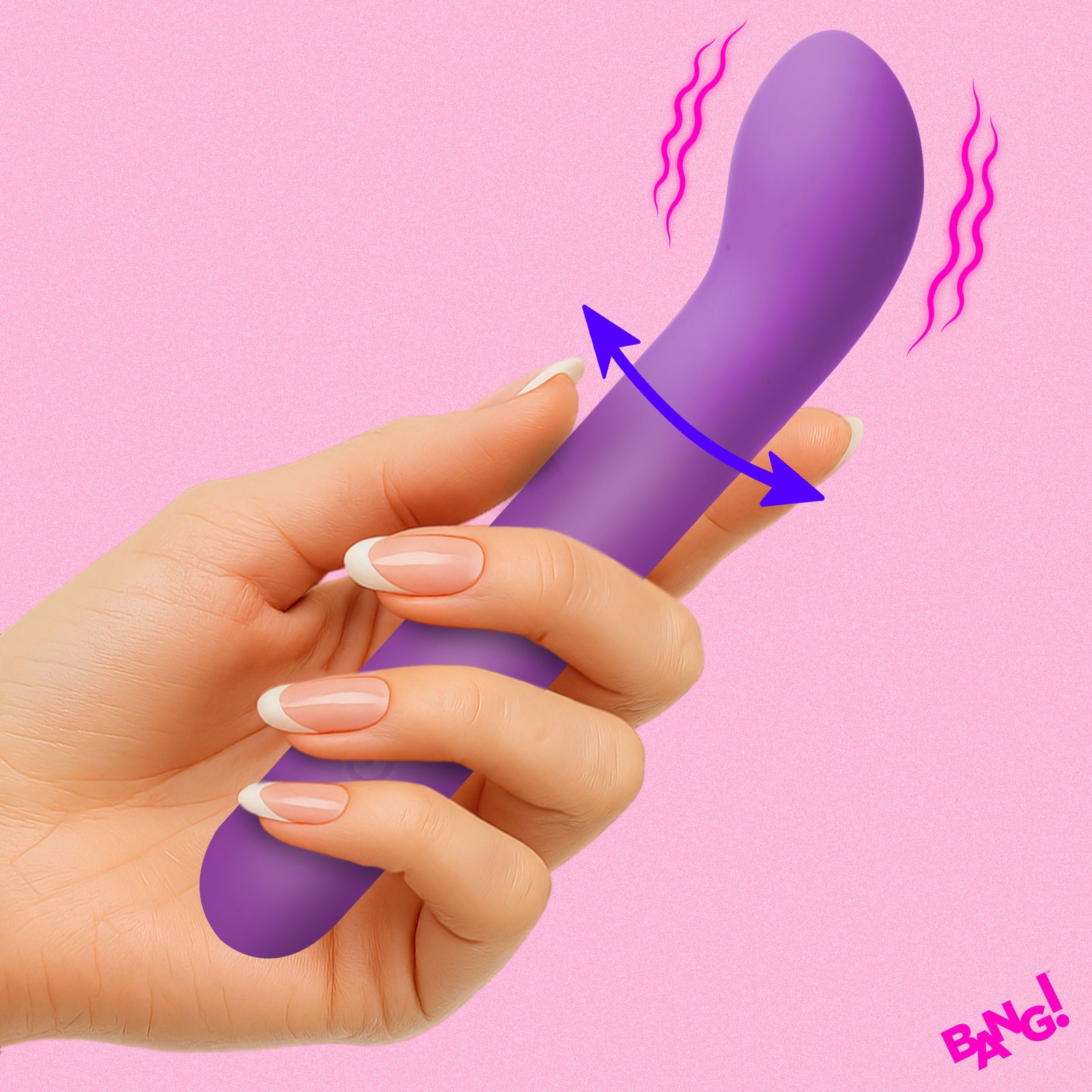 AH875-Purple_STD-MAIN AH875-Purple G-Spot Flexible Silicone Vibrator - Purple