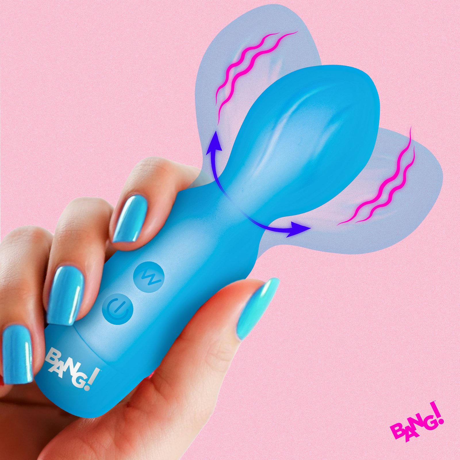 AH883-Blue_STD-MAIN AH883-Blue 18X Vibrating Silicone Mini Wand - Blue