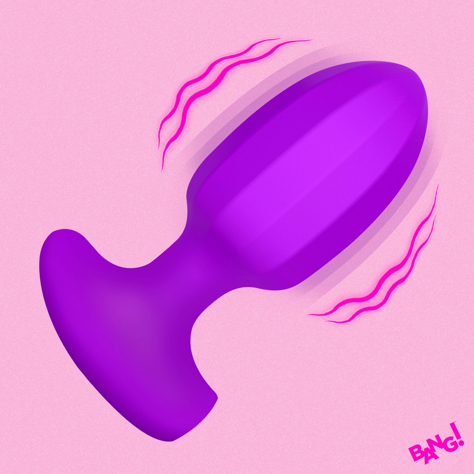 AH885_STD-MAIN AH885 Ribbed Vibrating Silicone Butt Plug - Purple