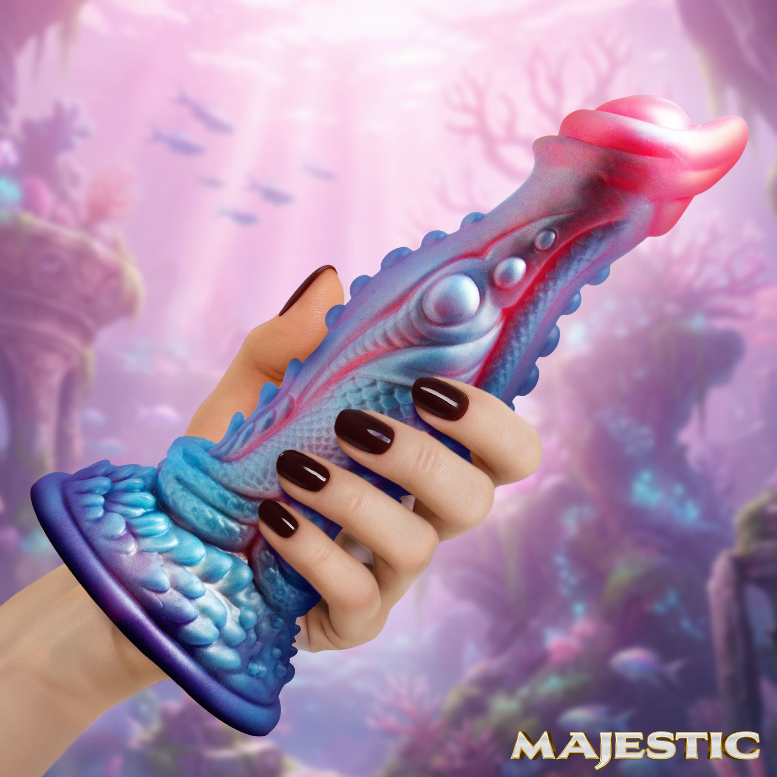 AH895_STD-MAIN AH895 Delphine Mermaid Silicone Dildo