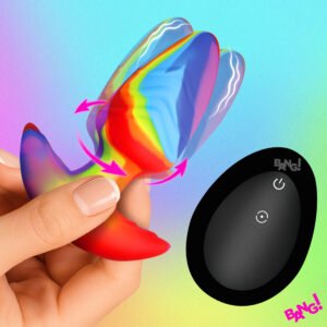 AH926 Rotating and Vibrating Silicone Butt Plug