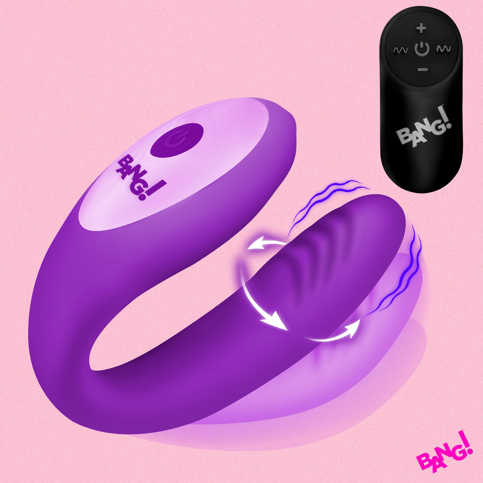 AH963-Purple_STD-MAIN AH963-Purple Gyrating G-Spot Vibrator - Purple