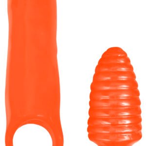 CN-03-0606-25 XXXPander Sheath with Ribbed Plug - Orange