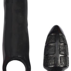 CN-03-0607-20 XXXPander Sheath with Double Textured Plug - Black