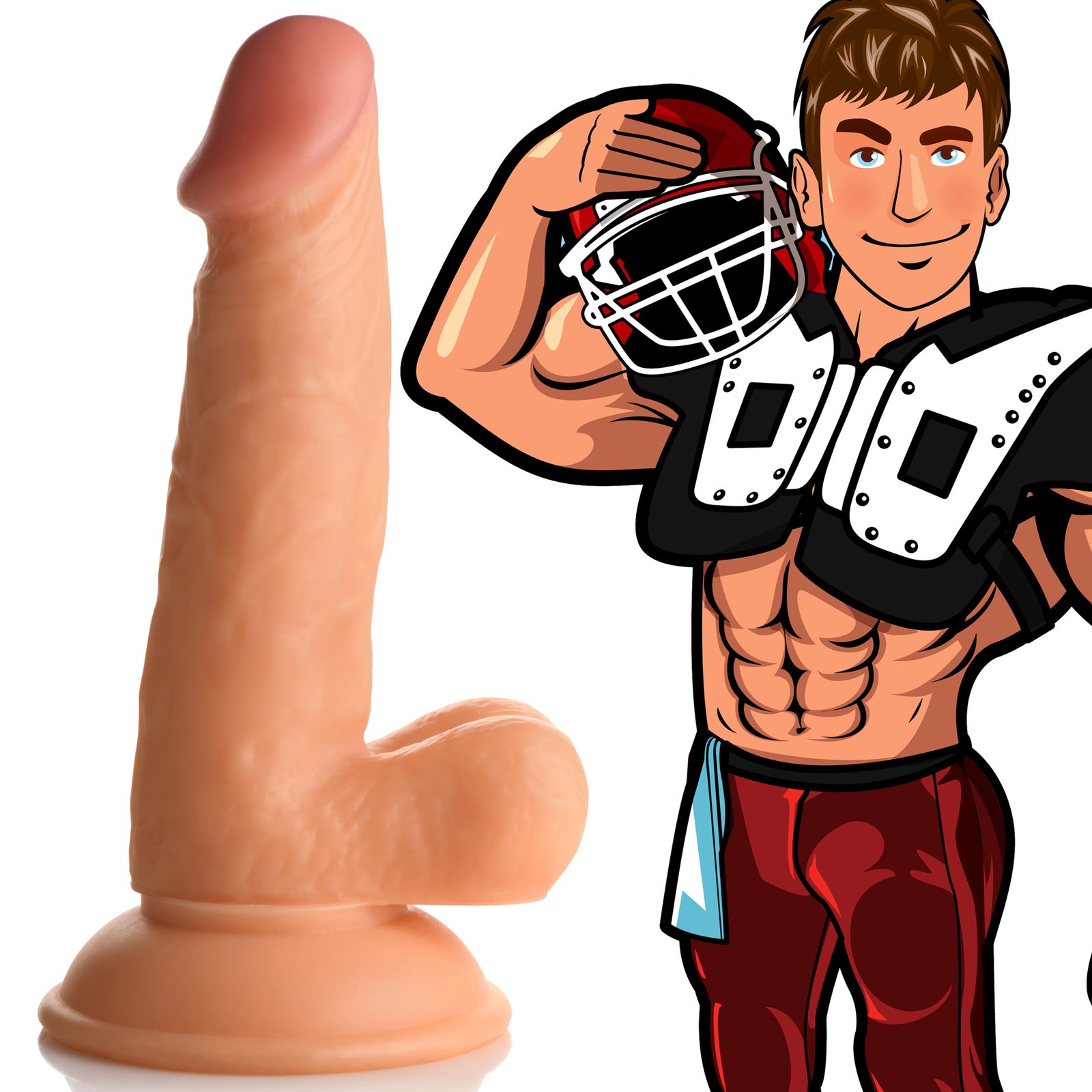 CN-09-1001-10_STD-MAIN CN-09-1001-10 Football Frank 6.75 Inch Dildo