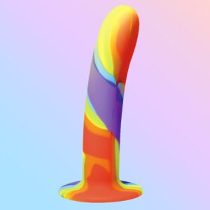 CN-11-0433-88 Rainbow Silicone Dildo