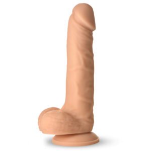 CN-18-0932-10 Easy Riders 7 Inch Silicone Dildo with Balls - Light