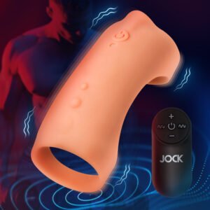 CN1007-Med Vibrating Silicone Penis Sleeve - Medium