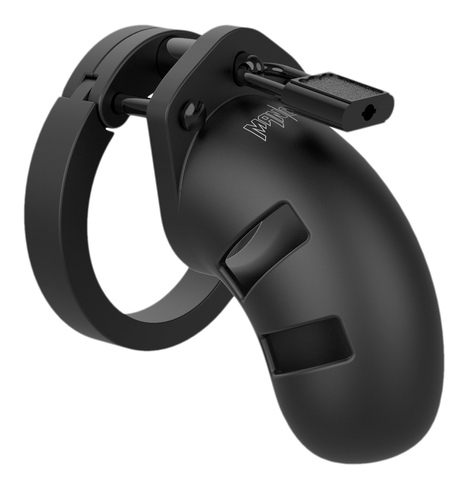 MCG020BLK-2b AG109-Small Silicone Chastity Cock Cage - Small