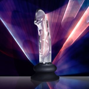 CN-10-0550-00 Glass Dildo with Silicone Base - 5.6 Inch