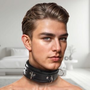 SV503-XL Strict Leather Premium Fur Lined Locking Collar- XL