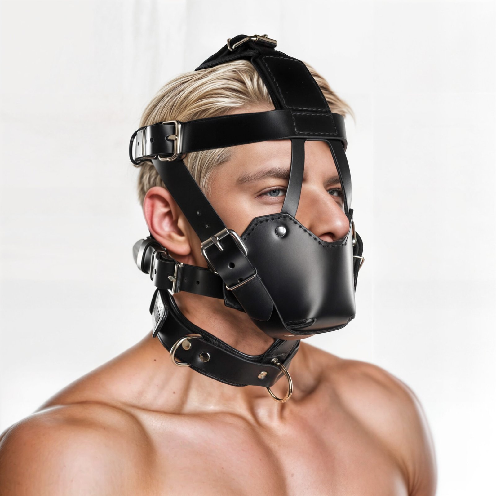 SV515_model_03 SV515 Strict Leather Padded Muzzle