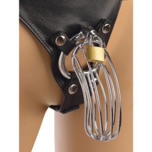 AB658 Strict Leather Male Chastity Device Harness