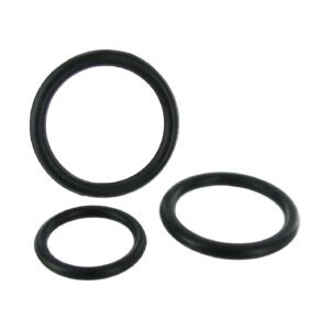 AC350 Black Triple Silicone Cock Ring Set
