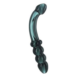 AC533 Hamsa Glass Dildo - Smoky Jade