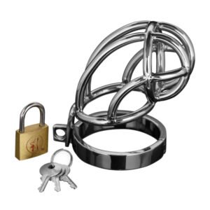 AD150 Captus Stainless Steel Locking Chastity Cage