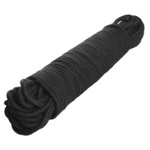 AD553-Black 96 Foot Cotton Bondage Rope - Black
