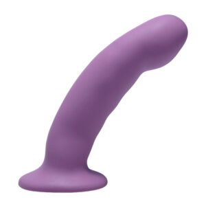 AD654 Curved Purple Silicone Strap On Harness Dildo