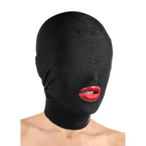 AE167 Disguise Open Mouth Hood with Padded Blindfold