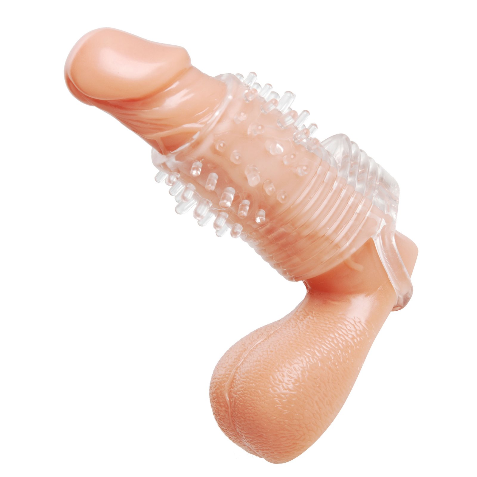 ae452-bulk-dildo AE452 Clear Sensations Vibrating Textured Erection Sleeve
