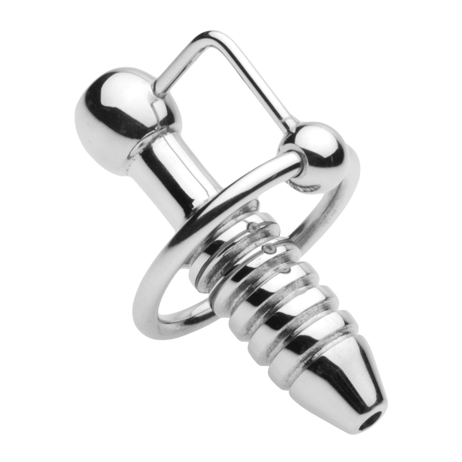 ae467-bulk-g AE467 XL Ribbed Urethral Sound with Hollow Core