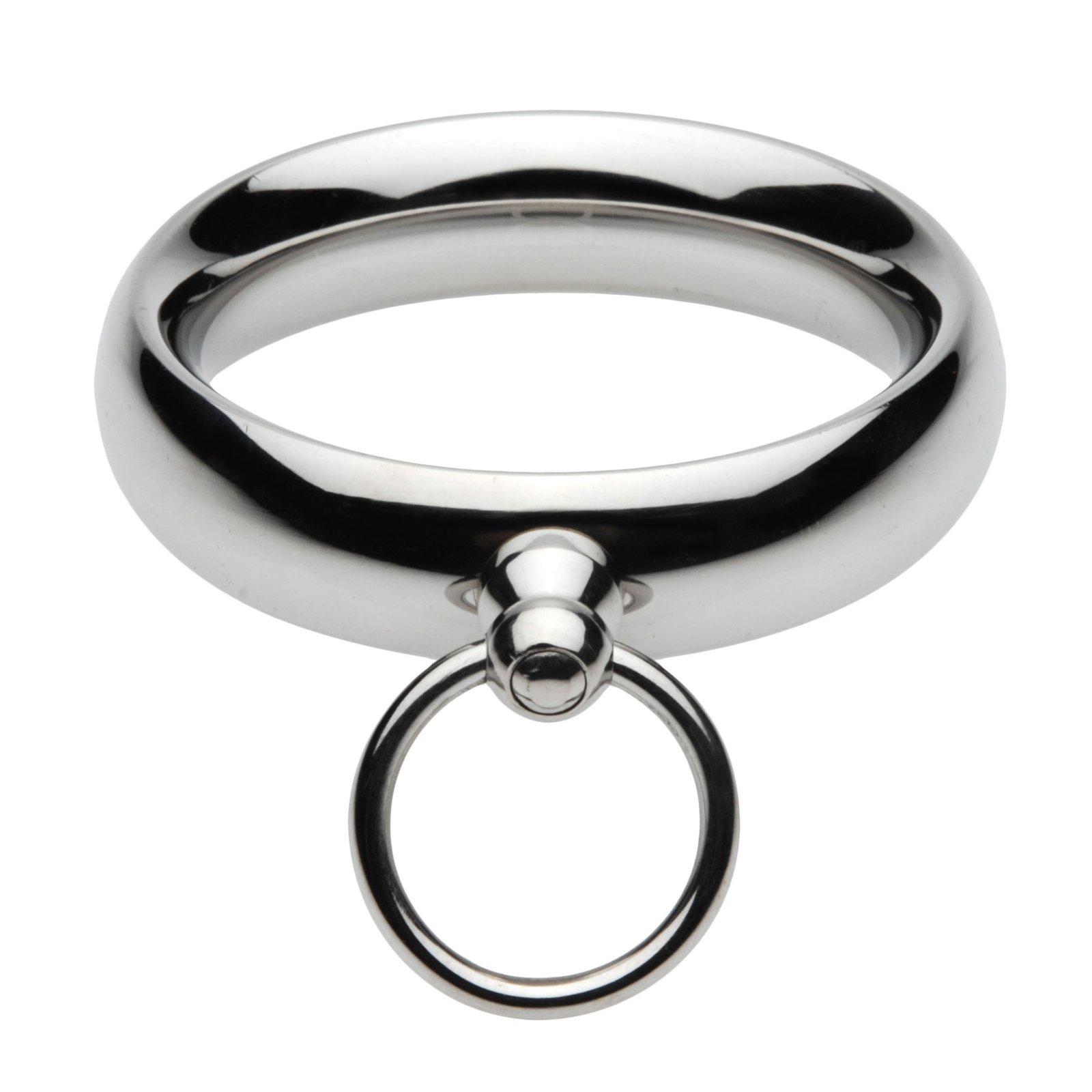 ae472-bulk-single AE472-SM Lead Me Stainless Steel Cock Ring- 1.75 Inch