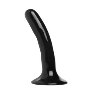 AE530-Black Slim Strap On Harness Dildo- Black