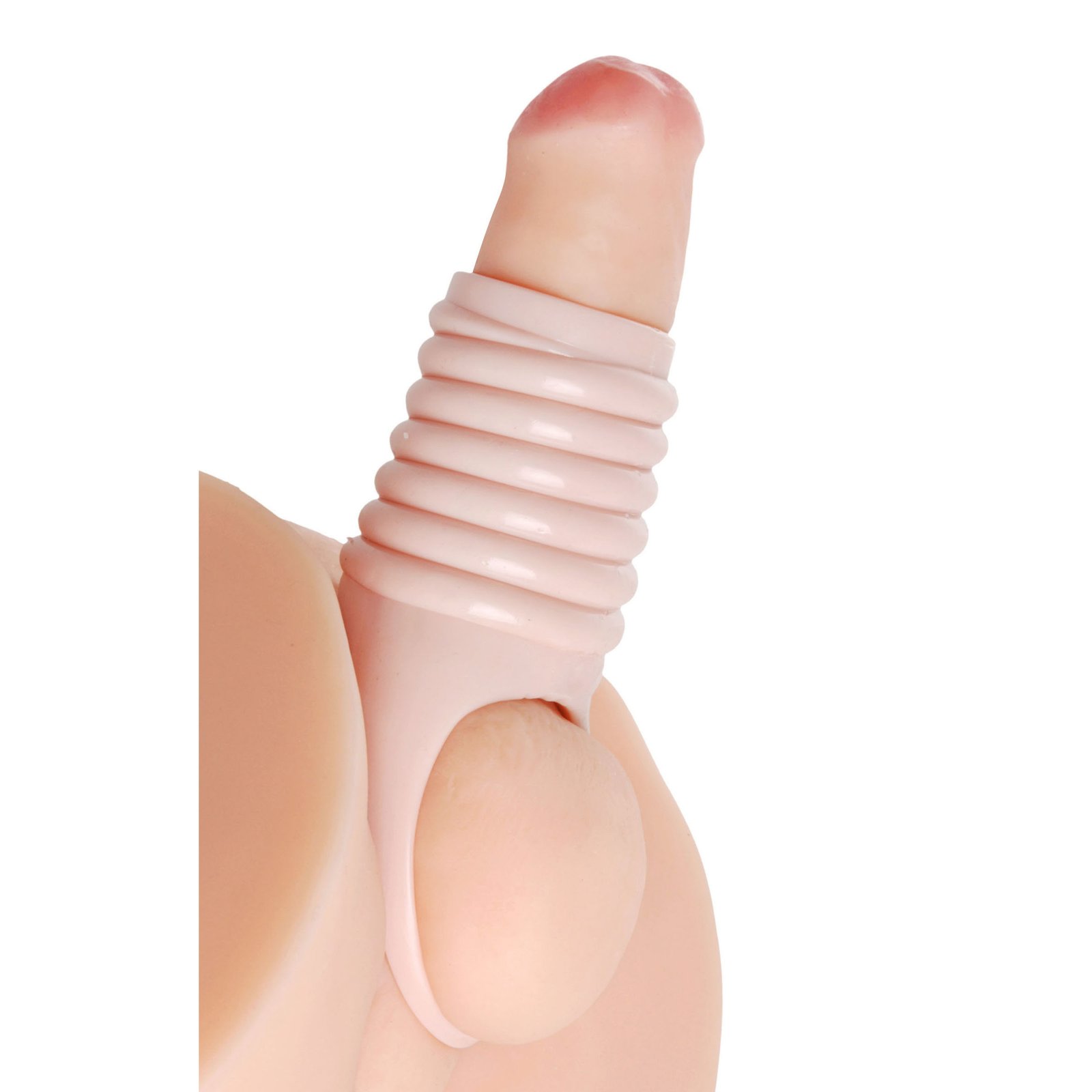 ae560-mann AE560 Really Ample Ribbed Penis Enhancer Sheath