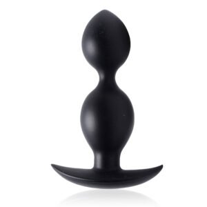 AE727 Orbs Steel Weighted Duotone Silicone Anal Plug
