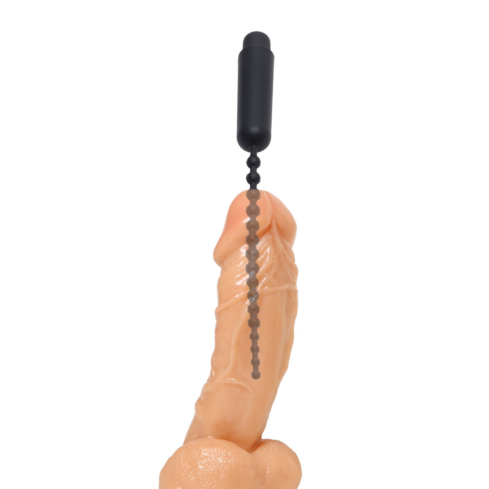 ae728-dildo AE728 Dark Rod Vibrating Beaded Silicone Sound