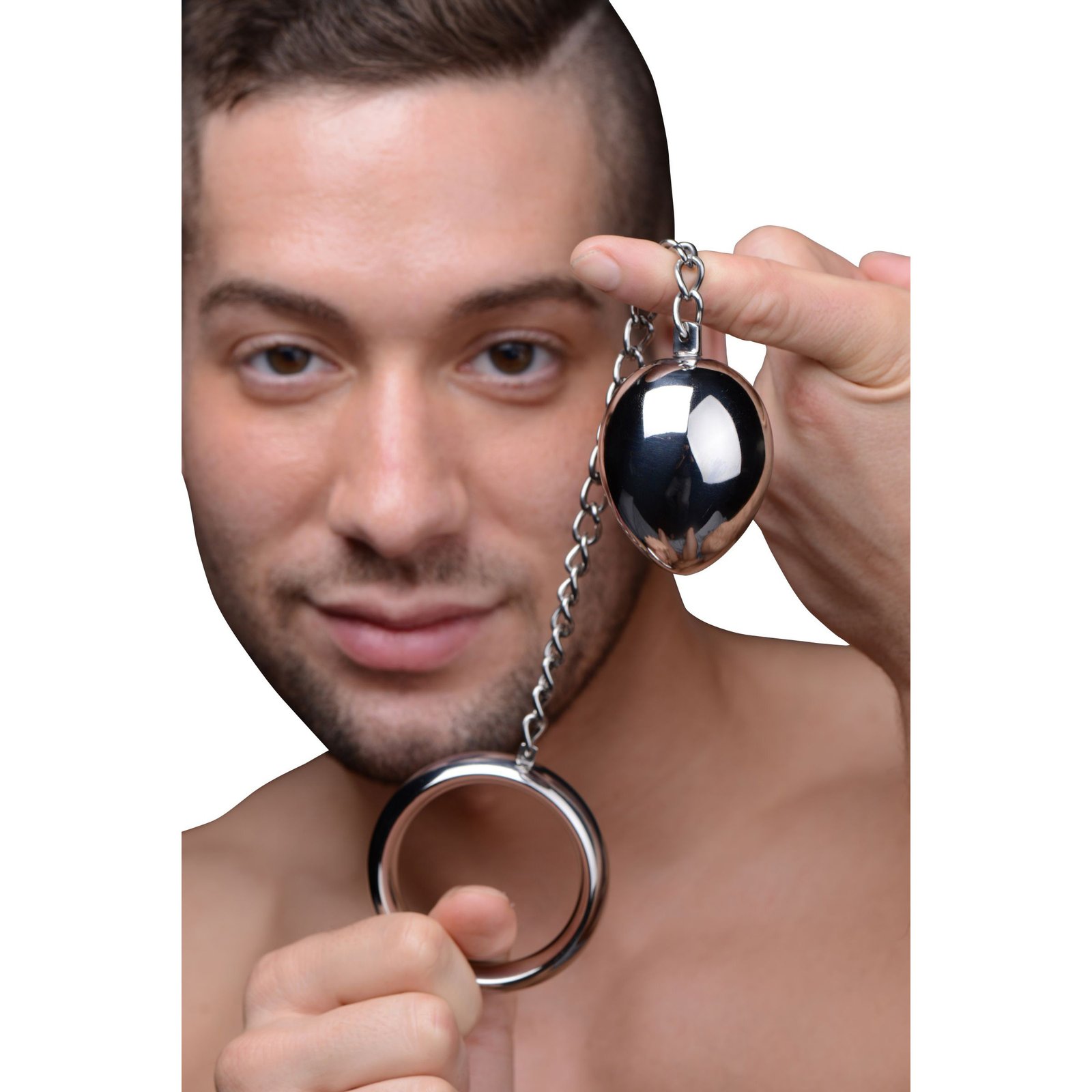 ae737-model AE737 Stainless Steel Cock Ring and Anal Plug