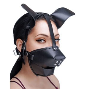 AE766 Pup Puppy Play Hood and Breathable Ball Gag
