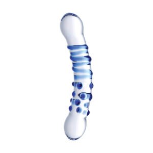 AE807 Blu Dual Ended Glass Dildo