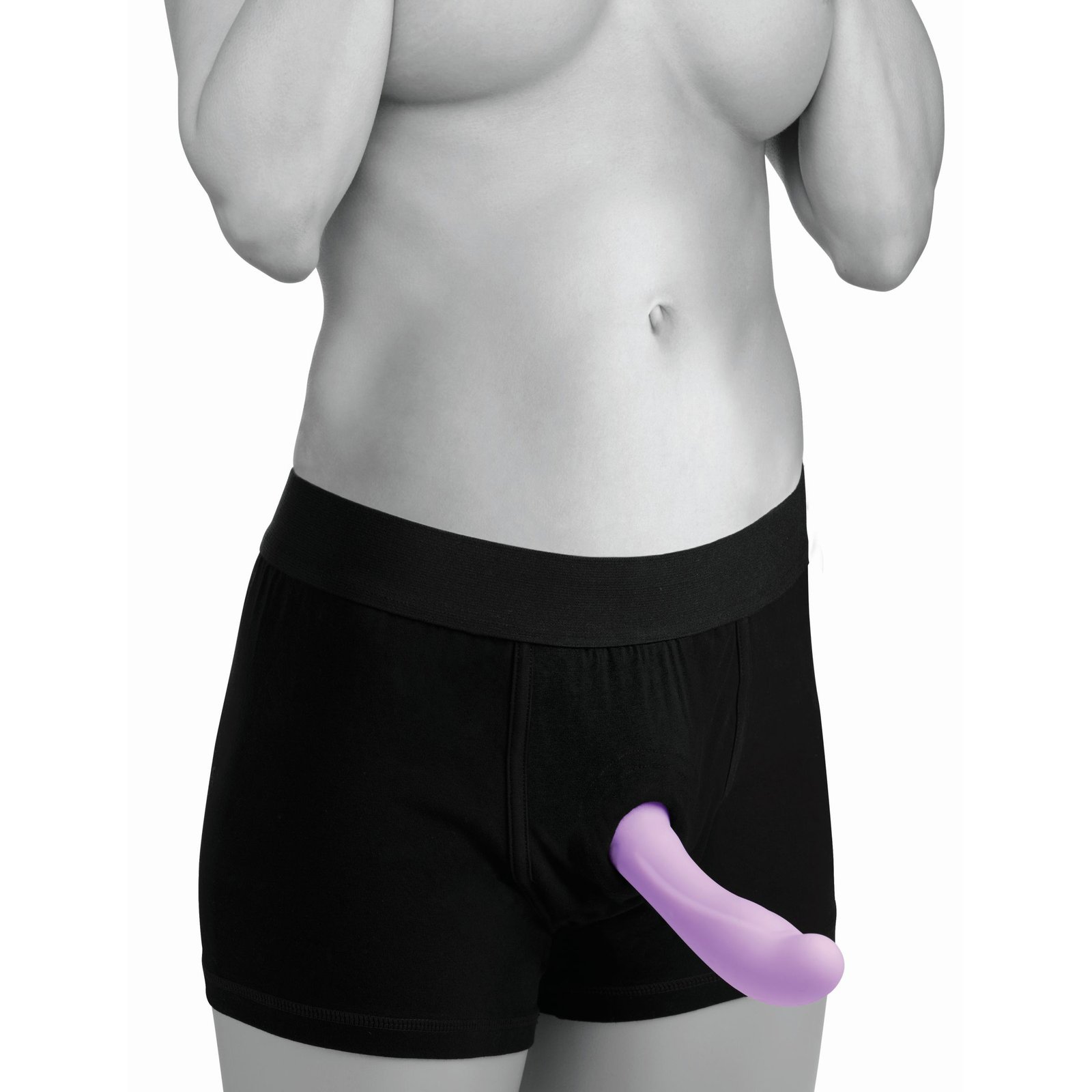 ae810-ml-withdildo AE810-ML Mod Strap On Style Harness with Built In O Ring-ML