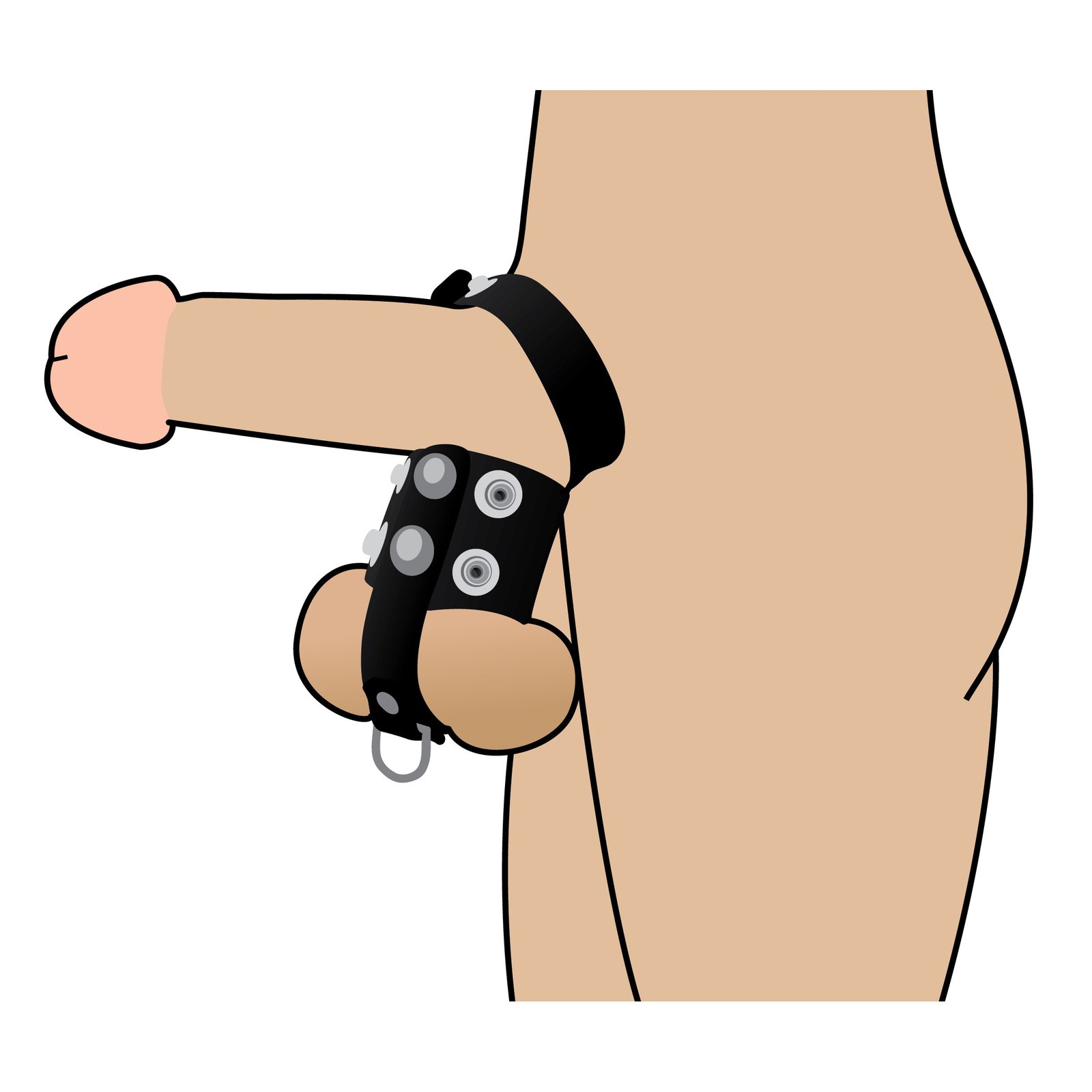 AE922_drawing AE922 Cock Strap and Ball Stretcher