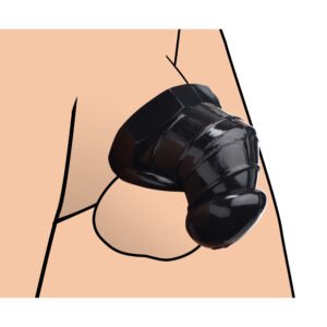 AF255 Detained - Black Restrictive Chastity Cage