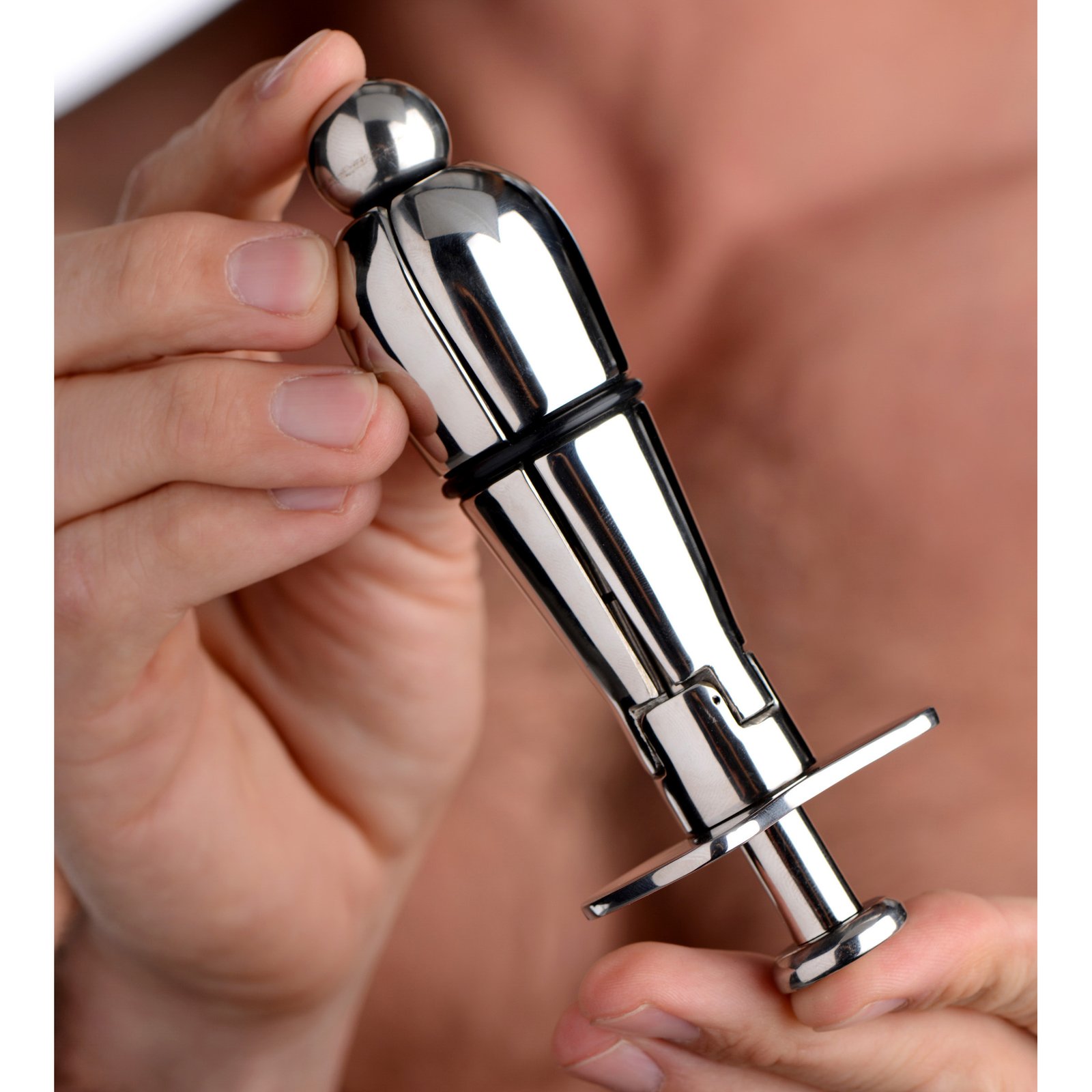 af385-male-c-2400 AF385 Stainless Steel Locking Anal Plug