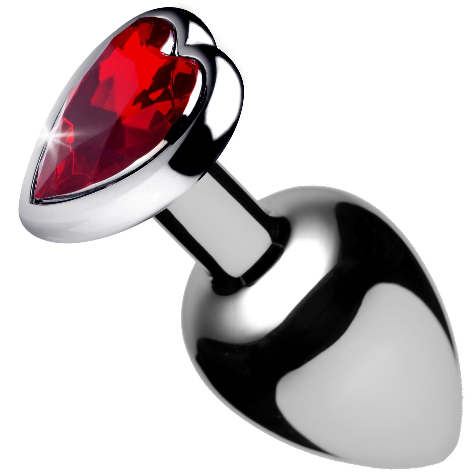 af633-new AF633-Small Red Heart Gem Anal Plug- Small