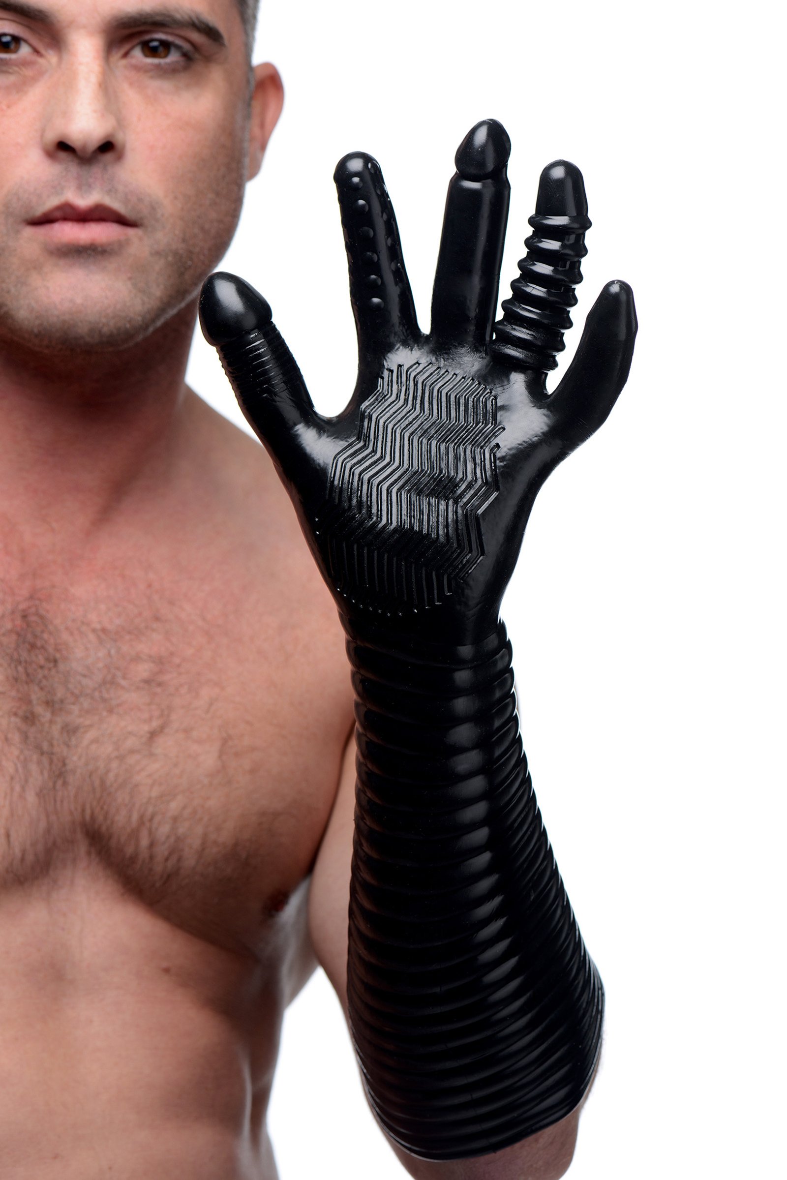 af897-male-model-007 AF897 Pleasure Fister Textured Fisting Glove