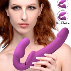 AF935 Worlds First Remote Control Inflatable Vibrating Silicone Ergo Fit Strapless Strap-On