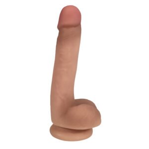 CN-18-0913-10 Easy Riders 7 Inch Dual Density Dildo With Balls - Flesh