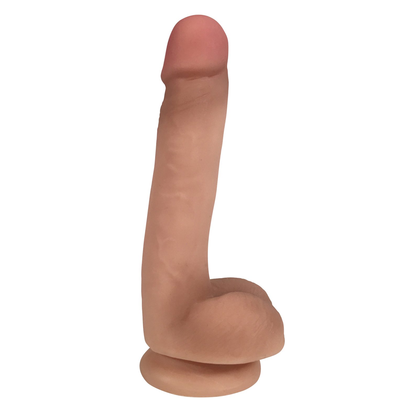 af965-flesh-bulk CN-18-0913-10 Easy Riders 7 Inch Dual Density Dildo With Balls - Flesh