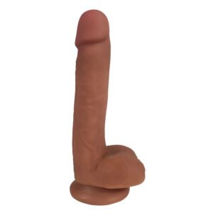 CN-18-0915-12 Easy Riders 7 Inch Dual Density Dildo With Balls - Tan